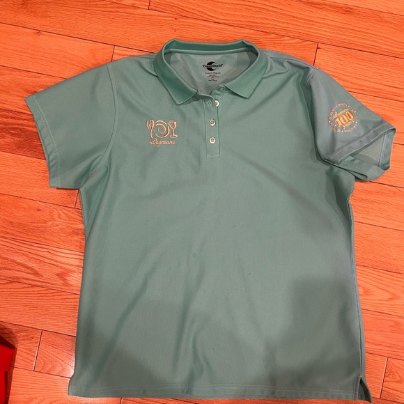 4 x WEGMANS uniform polos (size large) - 3 with 100 year logo - Picture 3 of 4